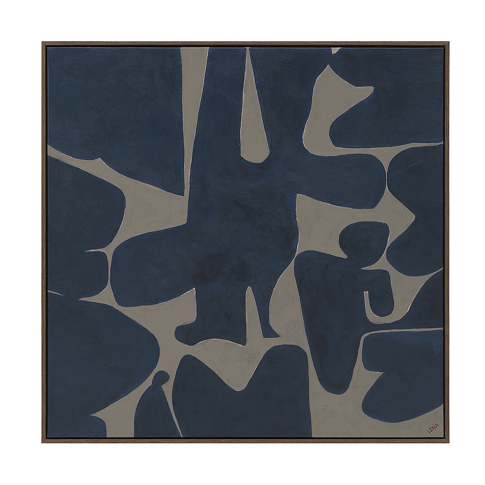 Renwil OL2254 Valerio 50" Wide Canvas Art with Wood Frame - Black Oak
