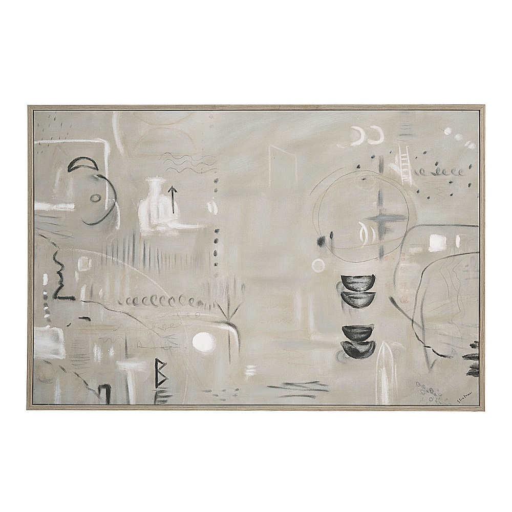 Renwil OL2135 Kore 60" Wide Canvas Art - Grey