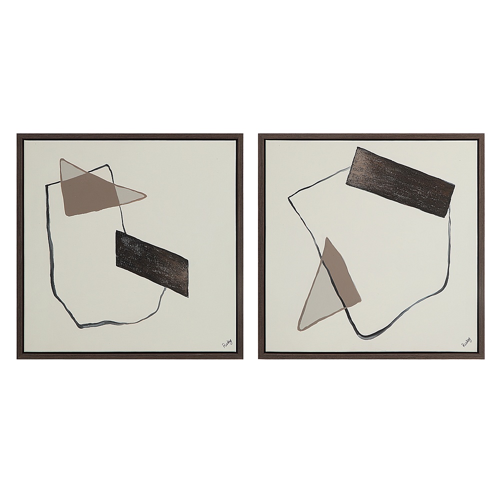 Renwil OL2142 Lacadie 30.1" Wide Canvas Art with Wood Frame - Dark Brown