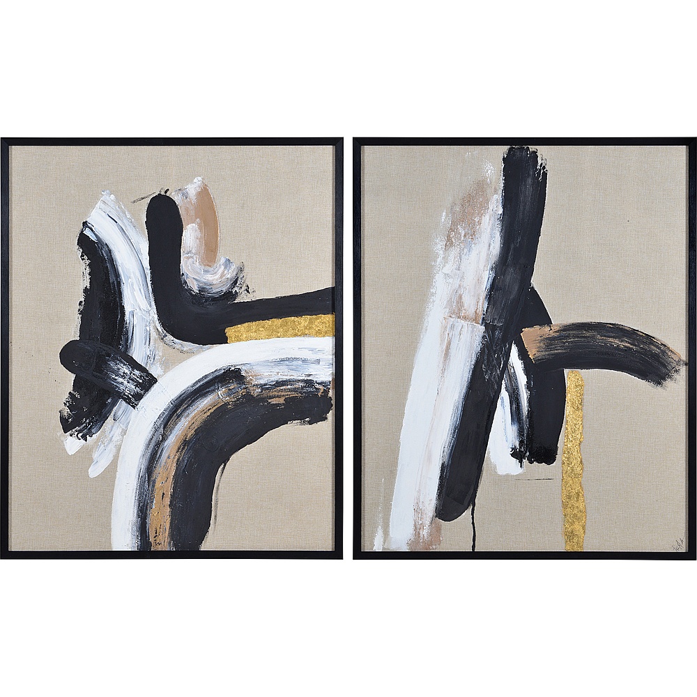 Renwil OL1928 Ilya 40" Wide Canvas Art - Black