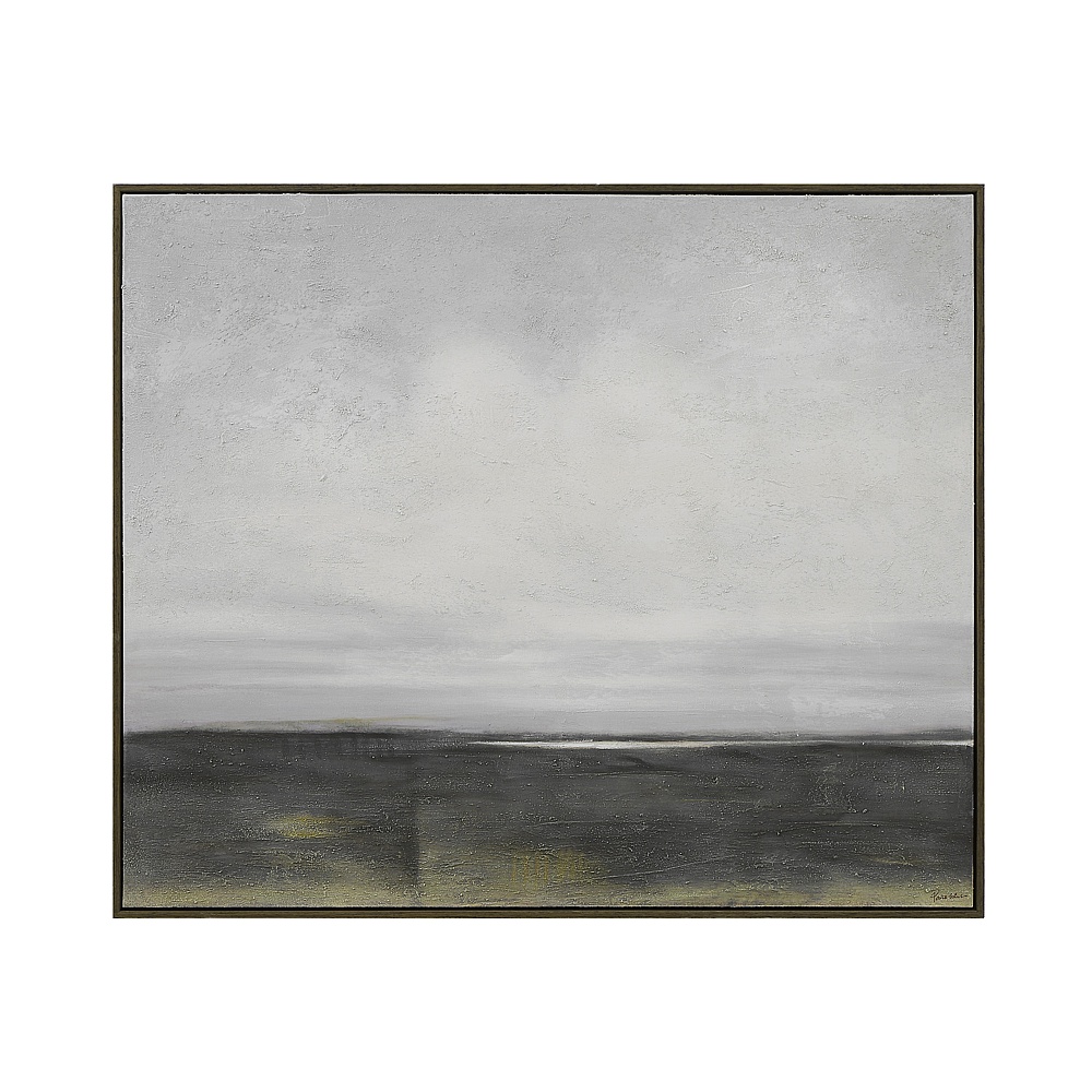 Renwil OL2262 Cielo 60" Wide Canvas Art with Wood Frame - Black Oak