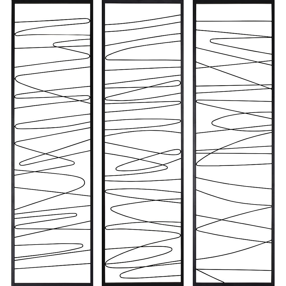 Renwil W6556 Studio Line - Linear 19.8" Wide Wall Art - Black
