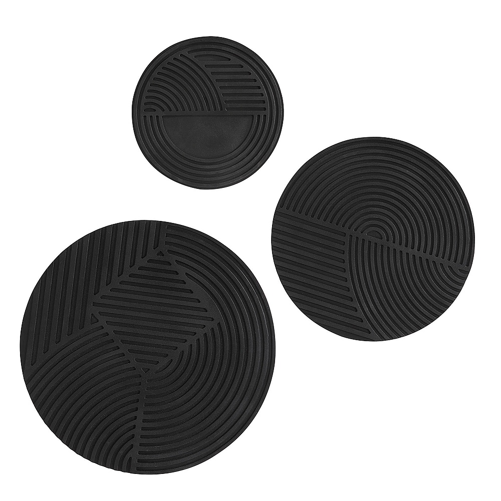 Renwil W6733 Sofia 3 Piece Wide Wall Art - Matte black