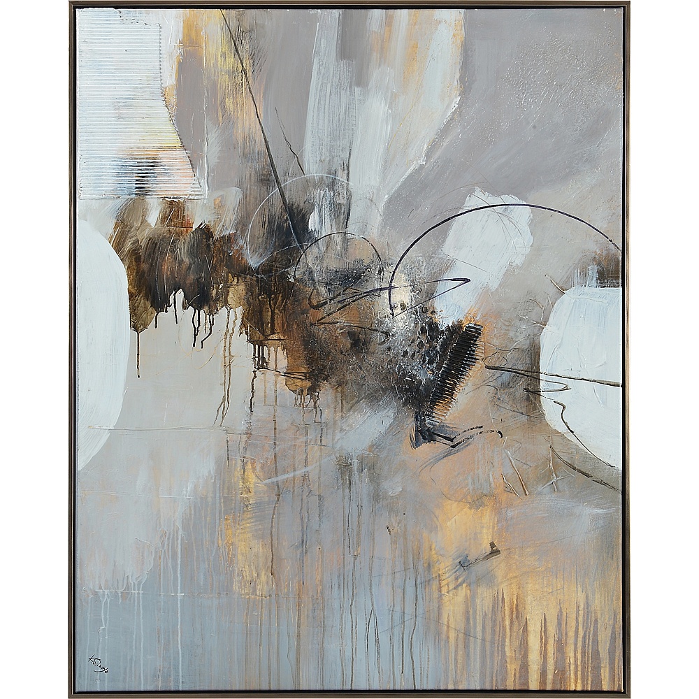 Renwil OL1960 Keys 40" Wide Canvas Art - Grey