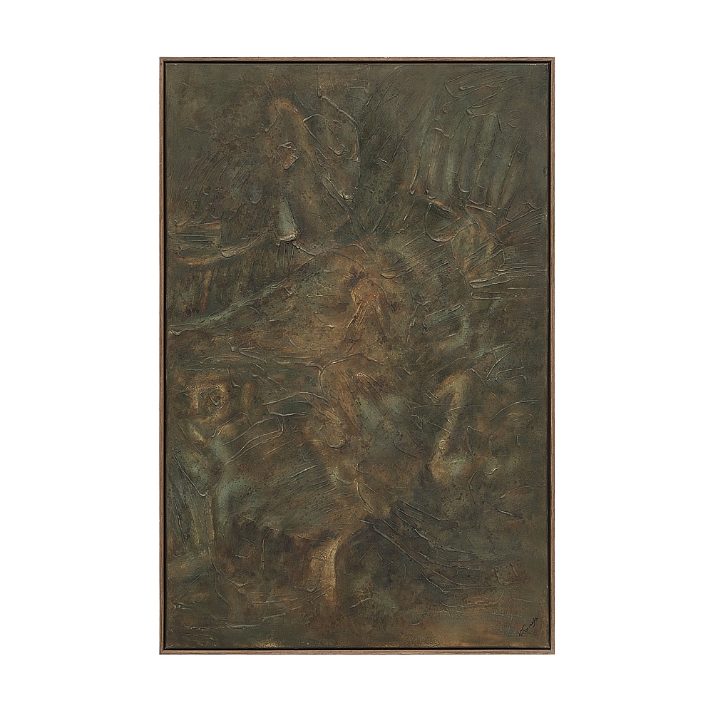 Renwil OL2268 Beatrix 40" Wide Canvas Art with Wood Frame - Dark Oak