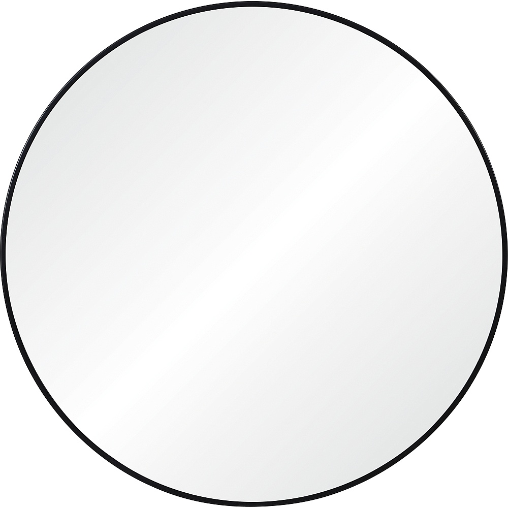 Renwil MT2414 Claribel 30" Tall Round Wall Mirror - Black