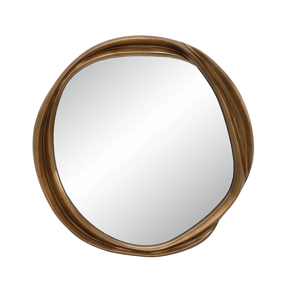 Renwil MT2773 Reava 40" Tall Round Mirror - Gold-Bronze