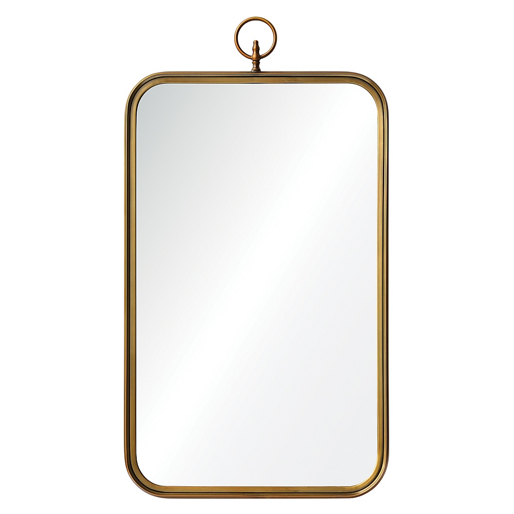 Renwil MT1508 Coburg 39.5" Tall Rectangle Wall Mirror - Yellow