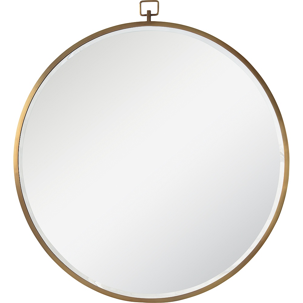 Renwil MT2356 Azam 34" Tall Round Wall Mirror - Yellow