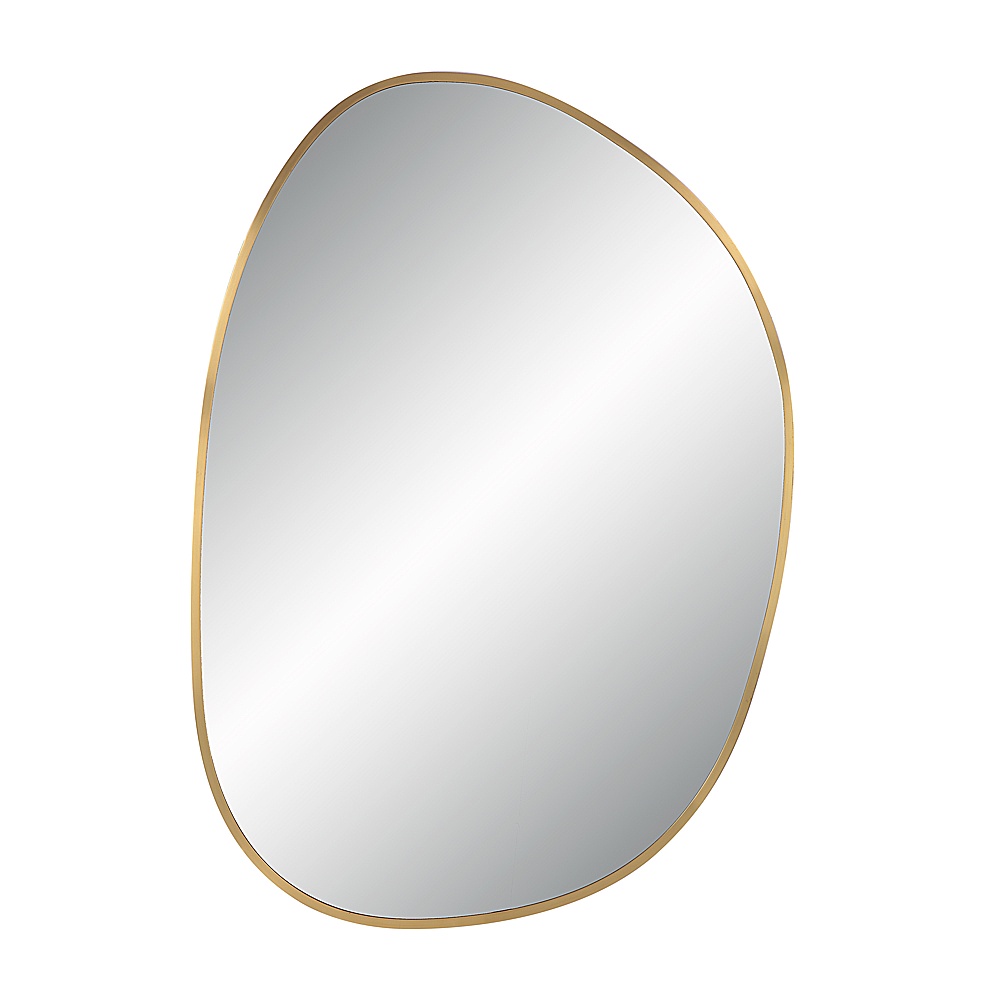 Renwil MT2621 Camona 42" Tall Irregular Rectangular Oval Mirror - Satin Brass