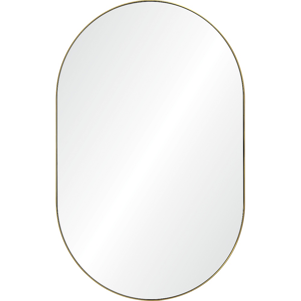 Renwil MT2526 Beckah 40" Tall Oval Wall Mirror - Yellow