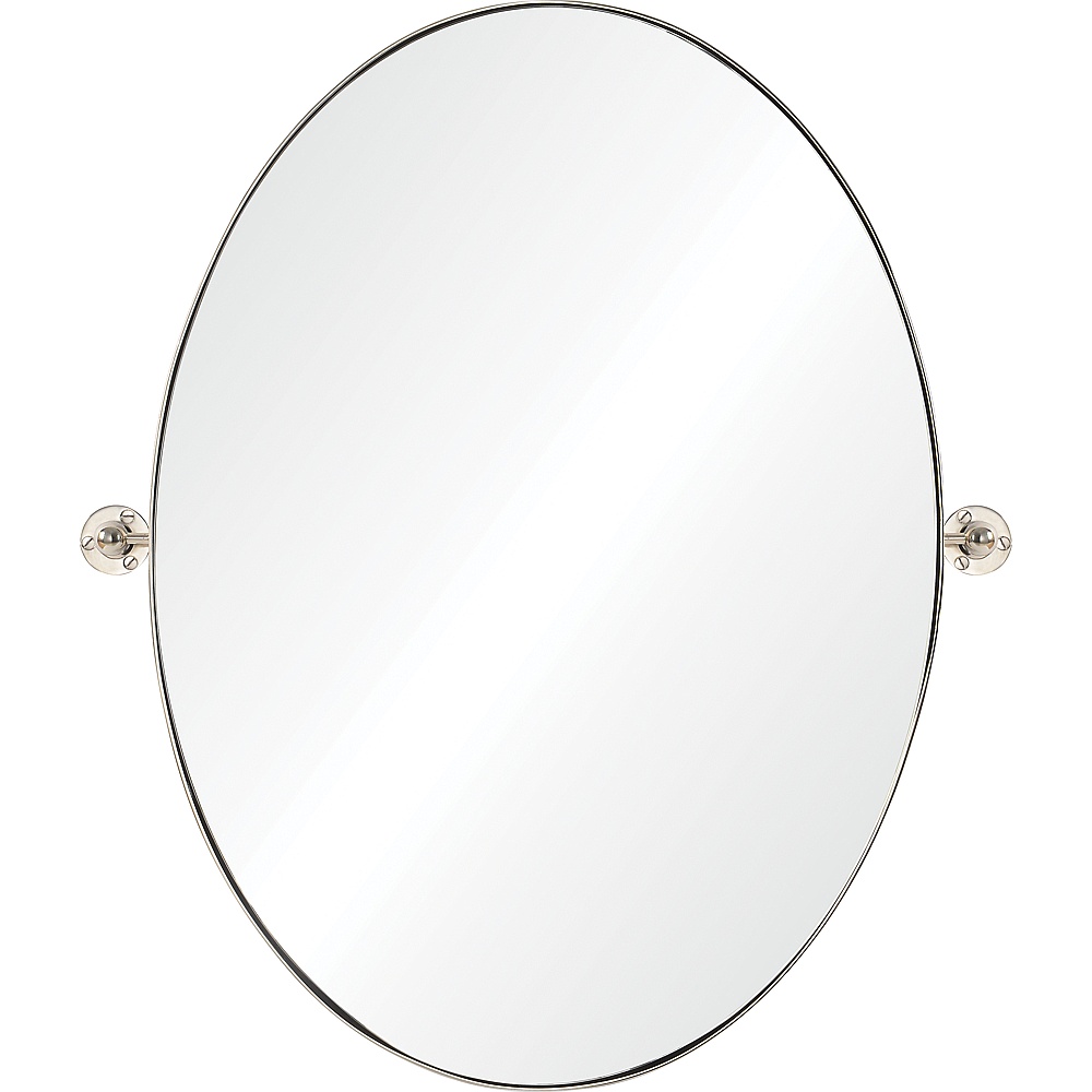 Renwil MT2353 Azalea 24" Tall Oval Wall Mirror - Grey
