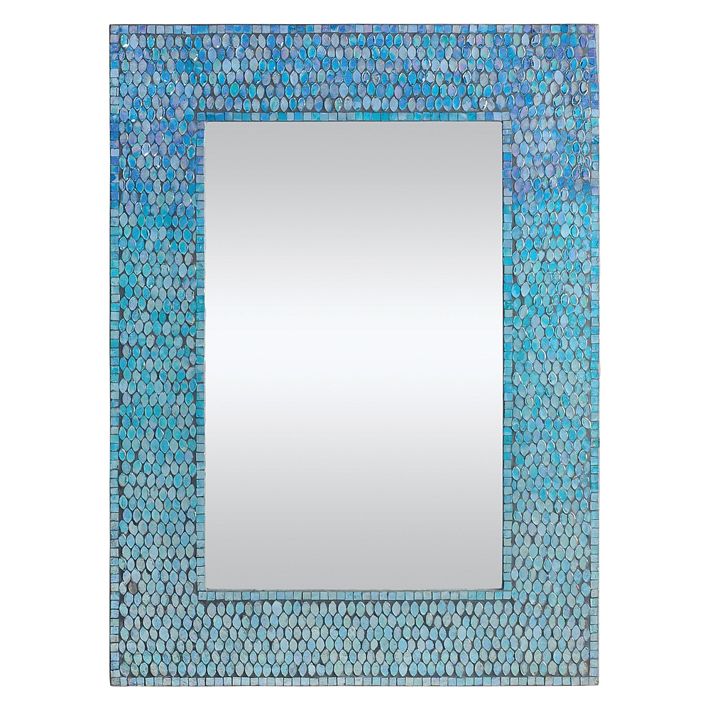 Renwil MT1450 Catarina 23" Tall Rectangle Wall Mirror - Blue