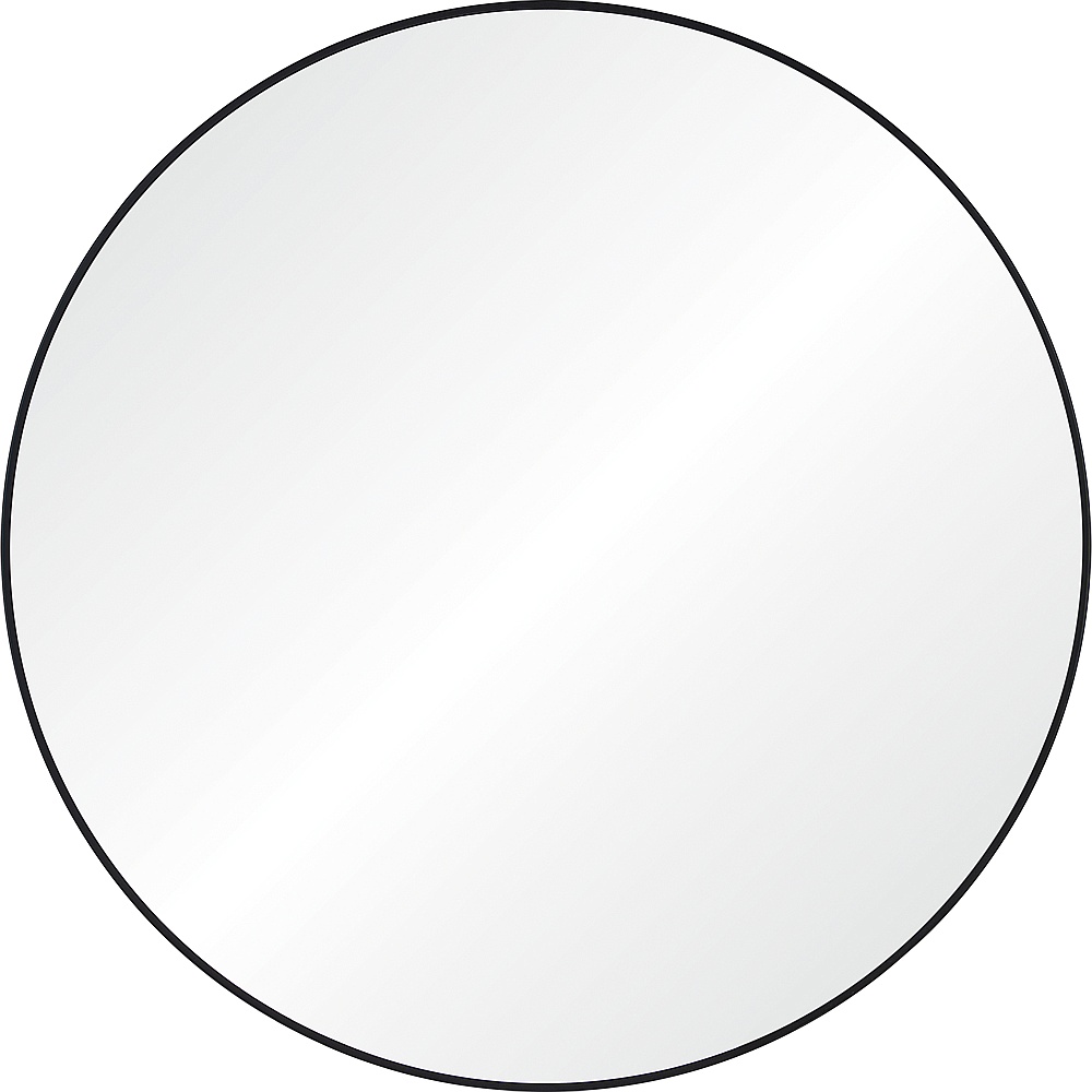 Renwil MT2415 Cori 40" Tall Round Wall Mirror - Black