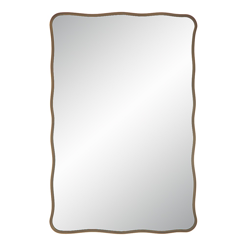Renwil MT2635 Basel 36" Tall Rectangular Irregular Mirror - Antique Brushed Brass