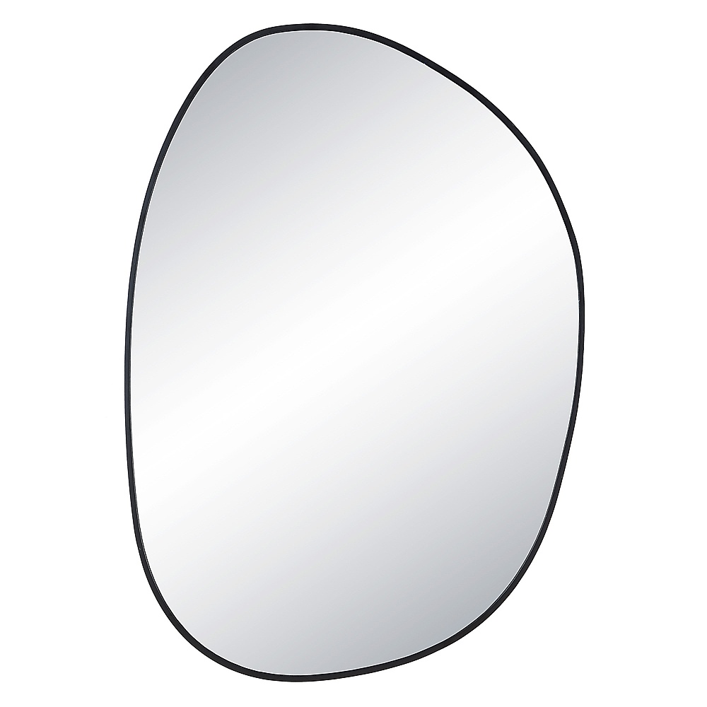 Renwil MT2564 Bozeman 42" Tall Oval Wall Mirror - Black