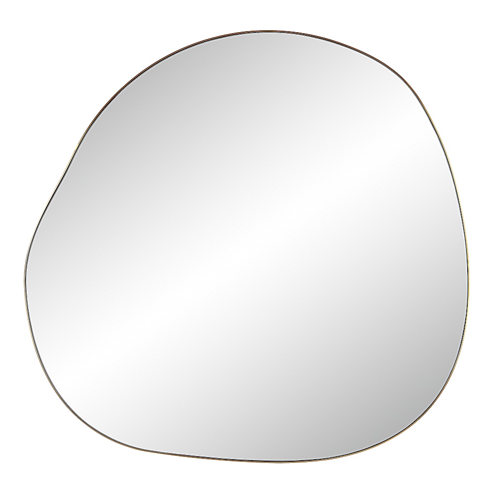 Renwil MT2605 Peony 45" Tall Irregular Round Mirror - Burnished Brass