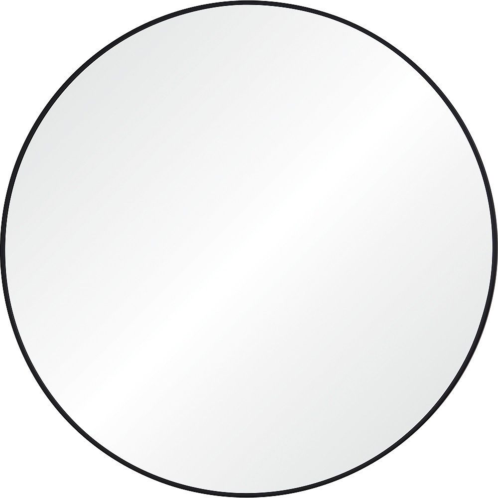 Renwil MT2527 Posadas 36" Tall Round Wall Mirror - Black