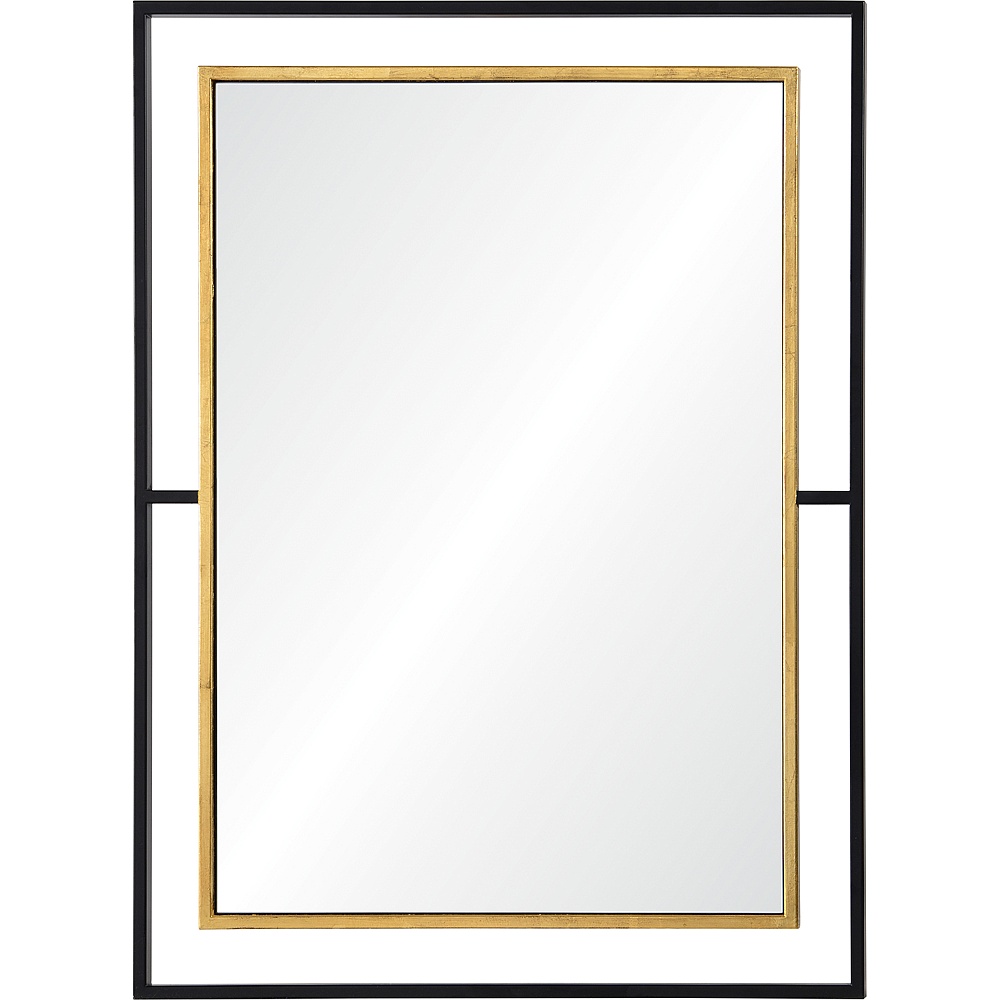 Renwil MT2244 Gray 38" Tall Rectangle Wall Mirror - Yellow