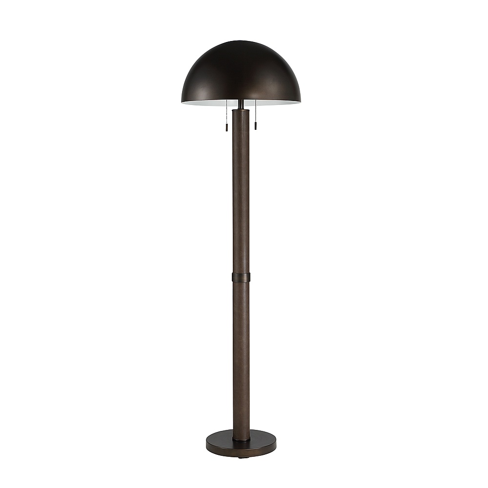 Renwil LPF3199 Incanta 68" Tall Dark Bronze Floor Lamp with Drum Iron Shade