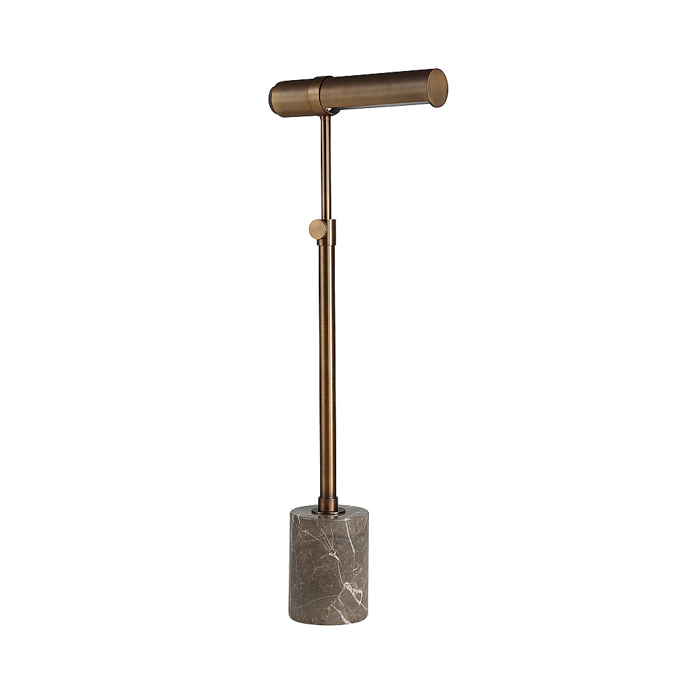 Renwil LPF3196 Gusle 55" Tall Dark Antique Brushed Bronze Floor Lamp with Tube Iron Shade
