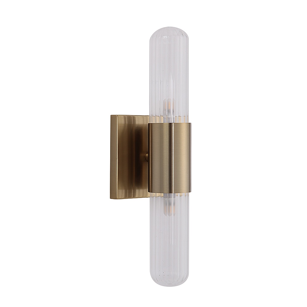 Renwil WS134 Chiara 15.75" Ribbed Clear 2-Light Wall Sconce