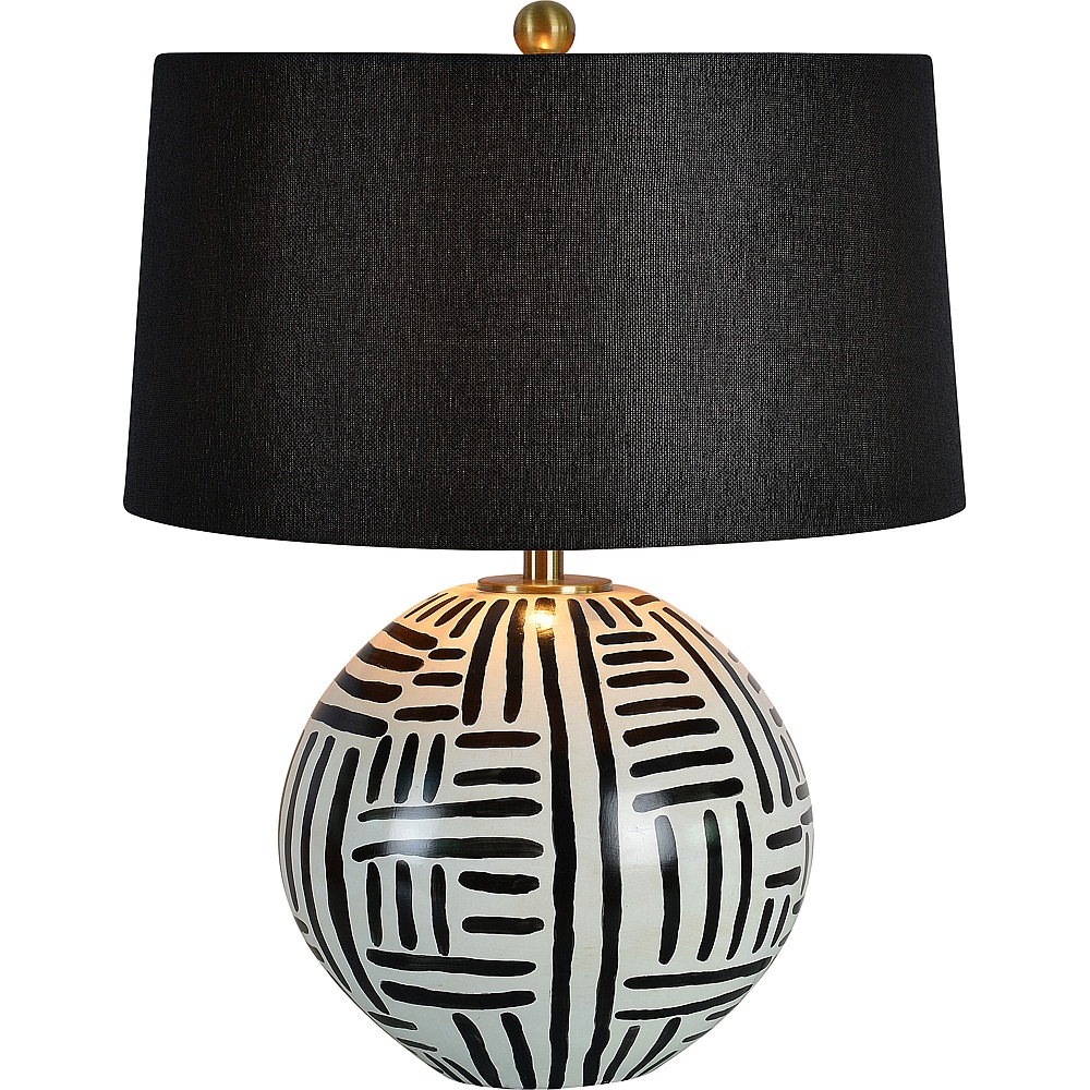 Renwil LPT1160 Milka 24.5" Length Table Lamp - Cream and Black