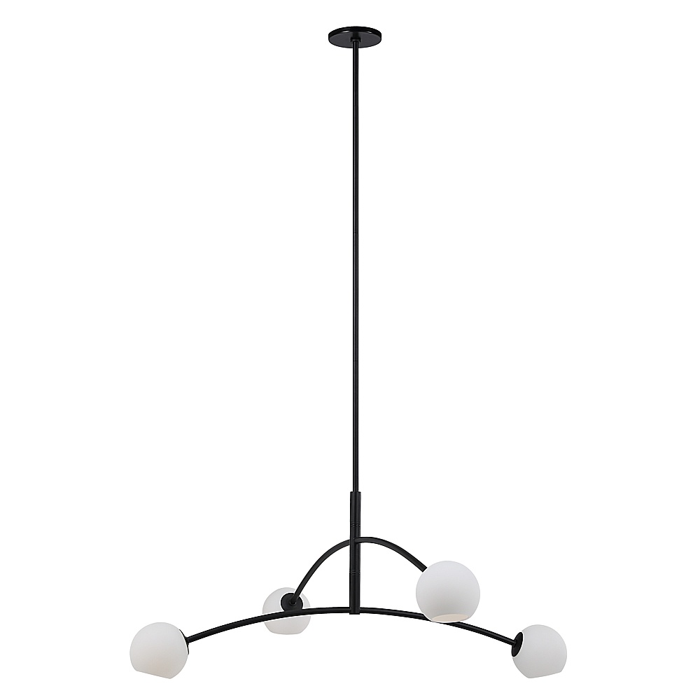 Renwil LPC4472 Nube 54" Wide 4-Light Chandelier - Matte Black