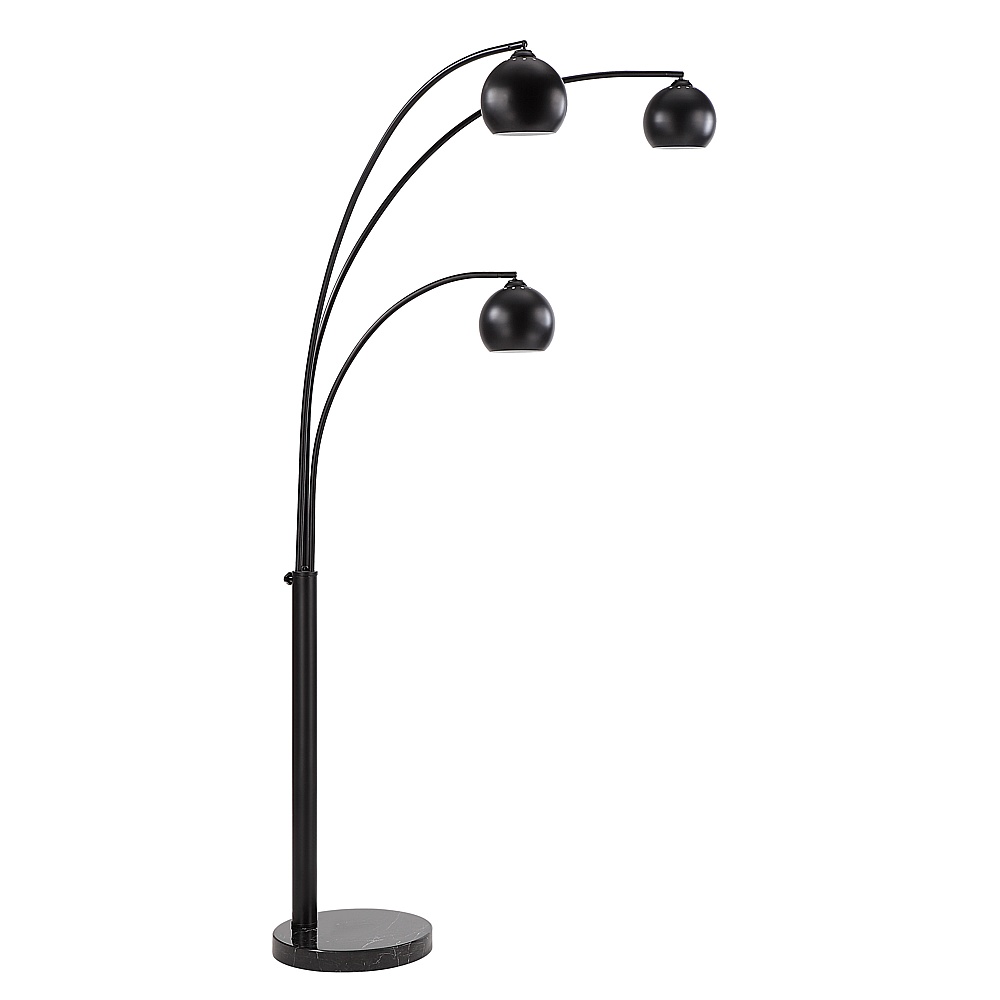Renwil LPF3150 Folia 84" Tall Matte Black Floor Lamp with Dome Iron Shade