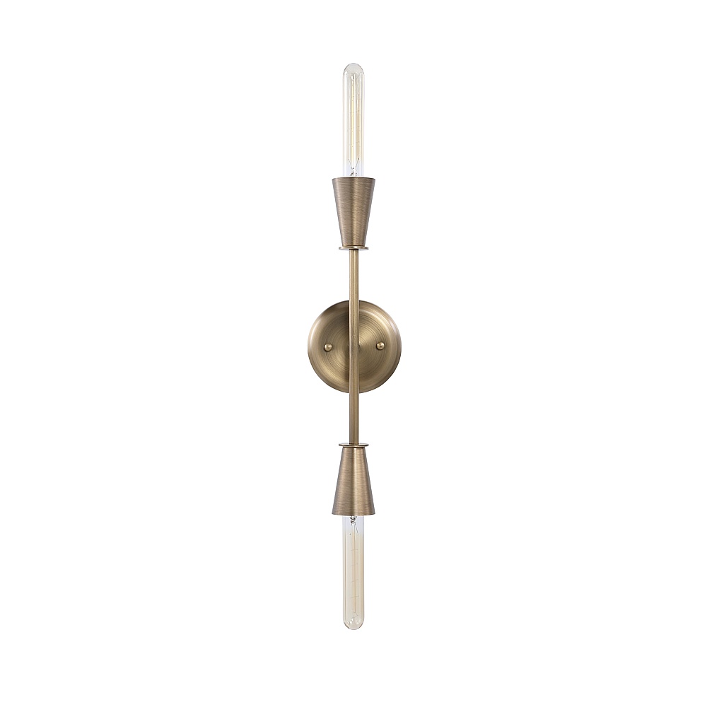 Renwil WS180 Mariana 17.25" Dark Antique Brushed Brass 2-Light Wall Sconce