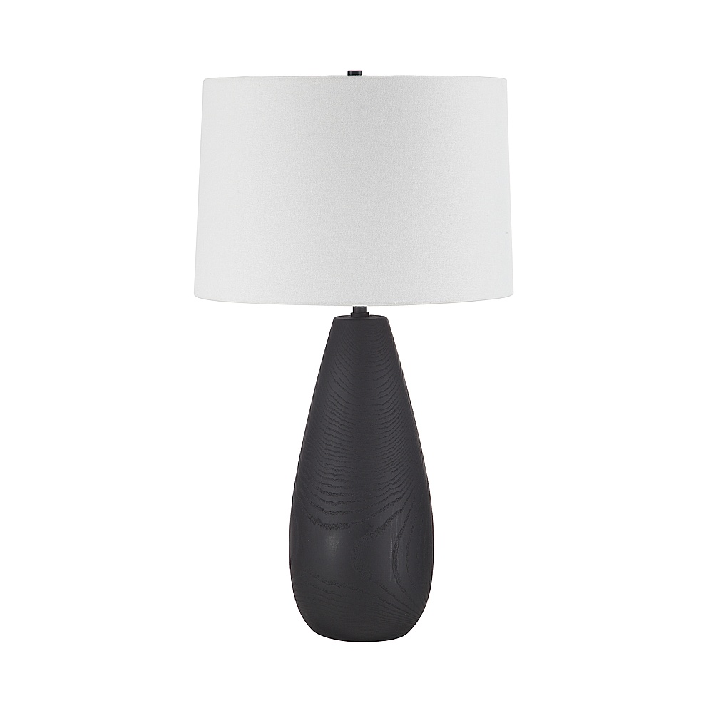 Renwil LPT1261 Tala 30" Tall Powder Coated Matte Black Iron Table Lamp with Tapered Linen Shade