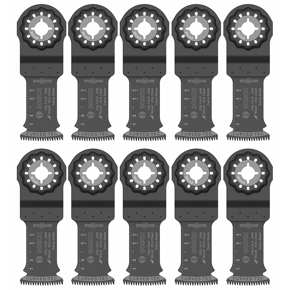 Bosch OSL114JF-10 1-1/4 In. Starlock® Oscillating Multi Tool Bi-Metal Xtra-clean Plunge Cut Blade 10 Pk.