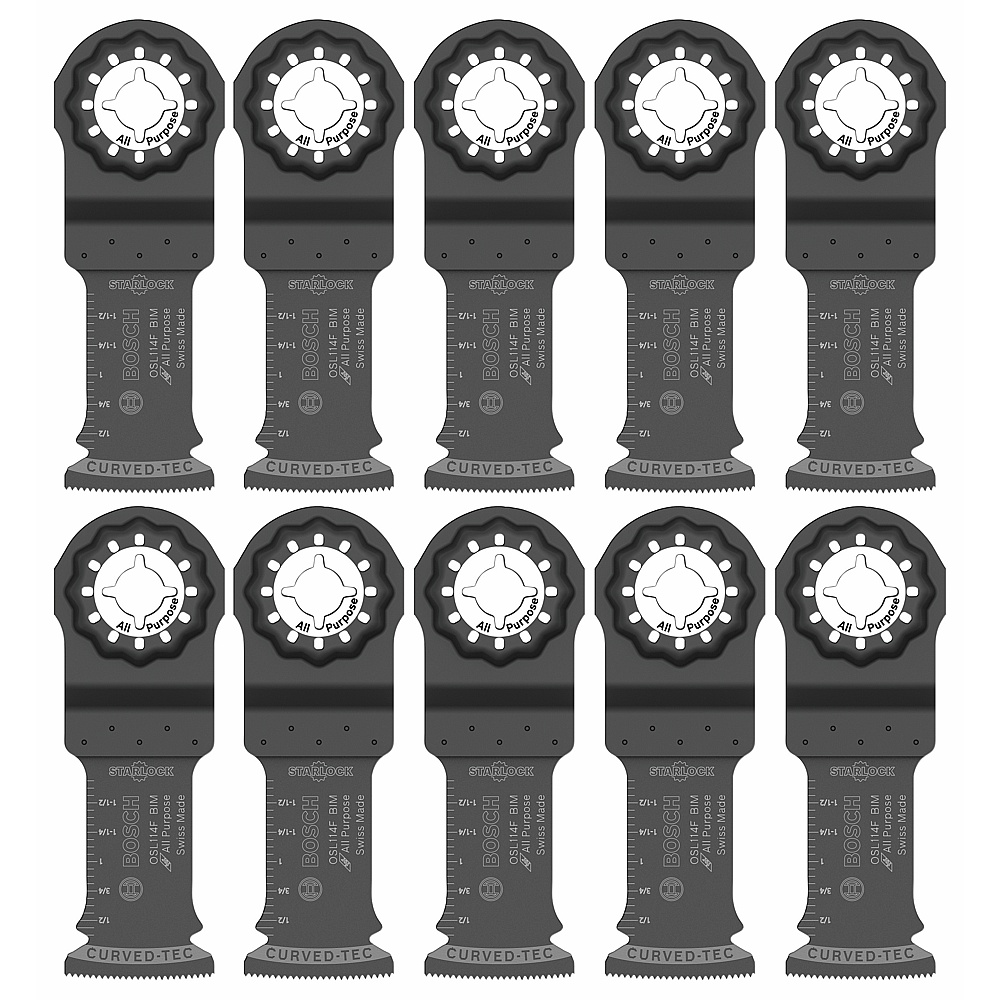 Bosch OSL114F-10 1-1/4 In. Starlock® Oscillating Multi Tool Bi-Metal Plunge Cut Blade 10 pk.