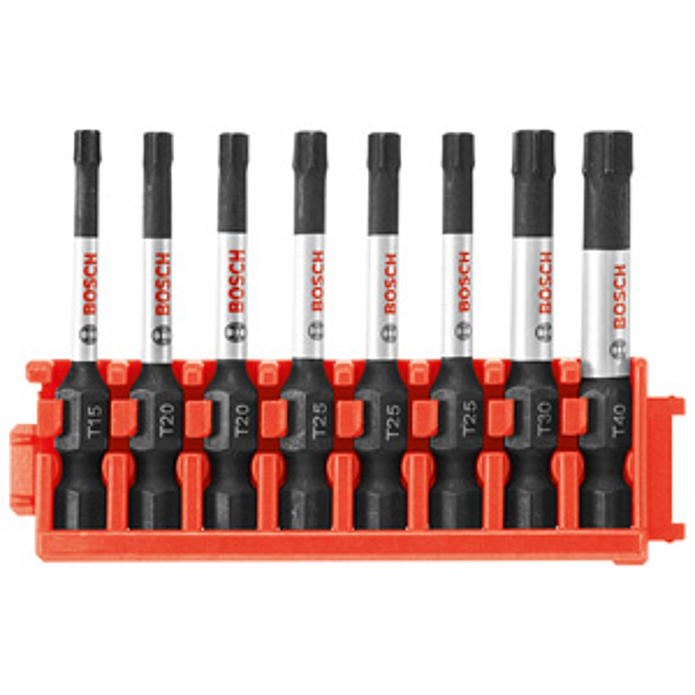 Bosch CCSTV208 8 pc. Impact Tough™ Torx® 2 In. Power Bits with Clip for Custom Case System