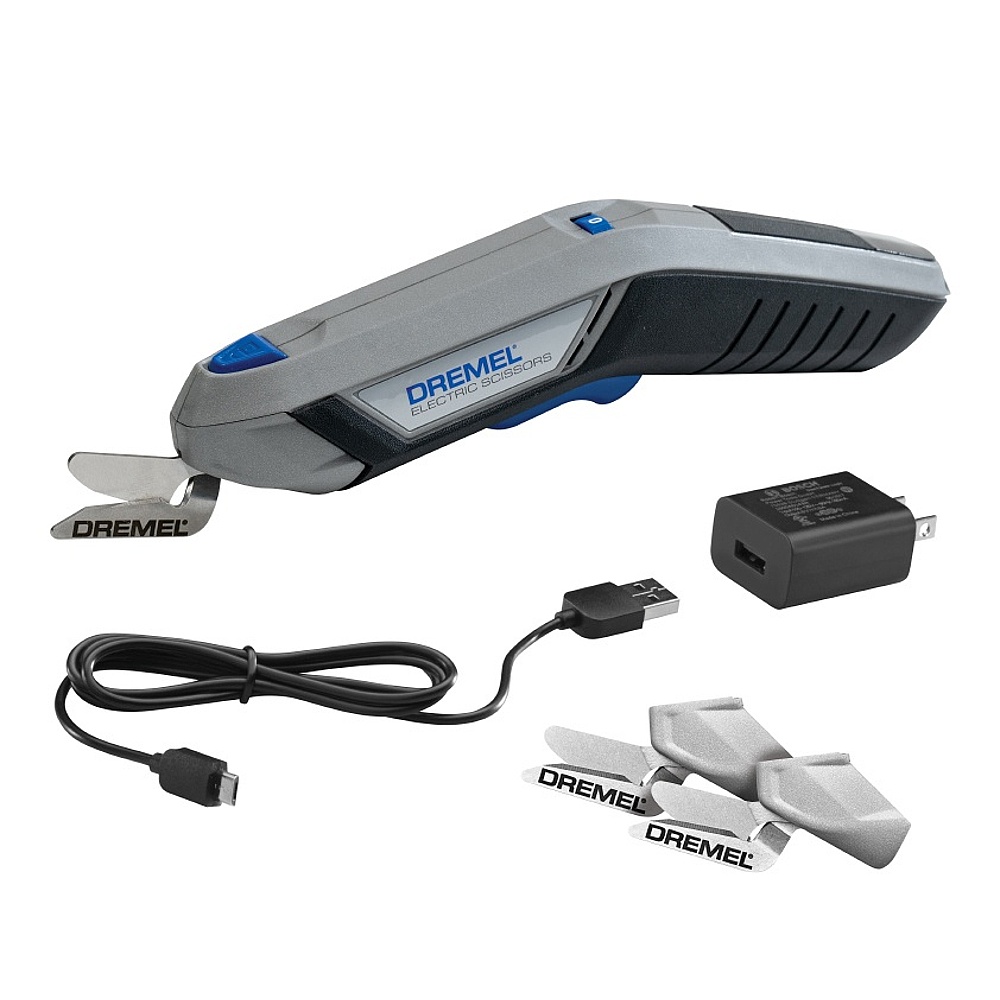 Dremel HSSC-01 Cordless 4v USB Charged Electric Scissors with Extra Pair of Shears, Usb-C Cable and Charging Adapter