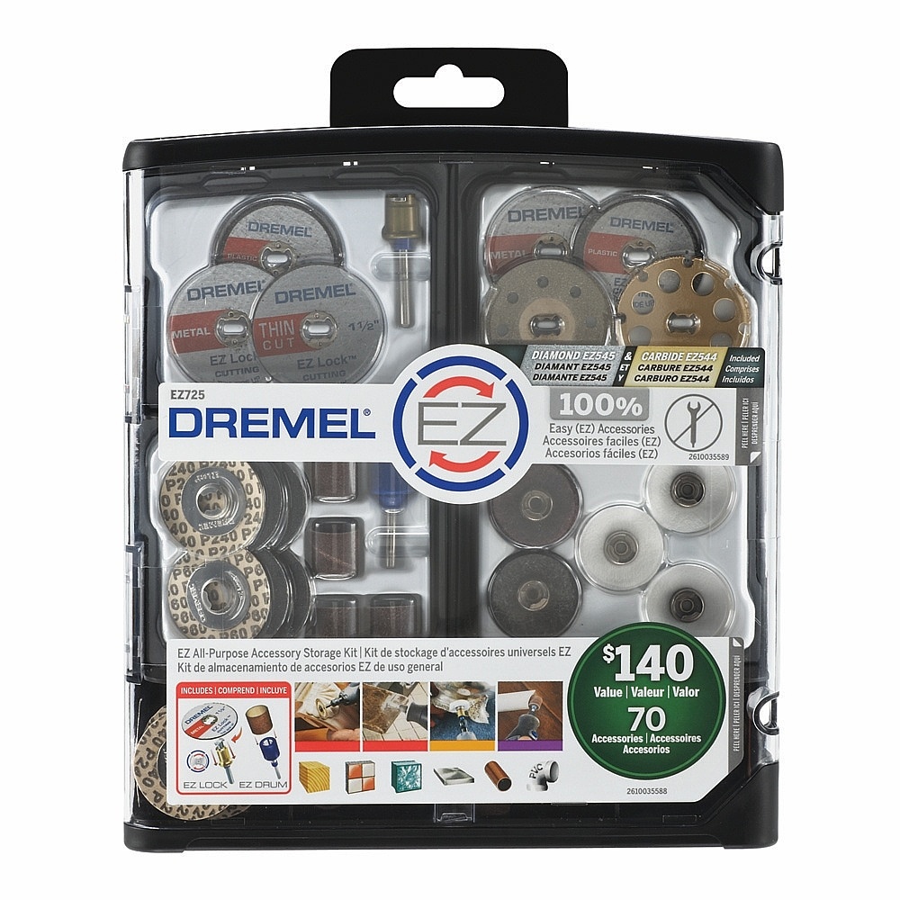 Dremel EZ725 70-Piece EZ Lock All-Purpose Accessory Kit