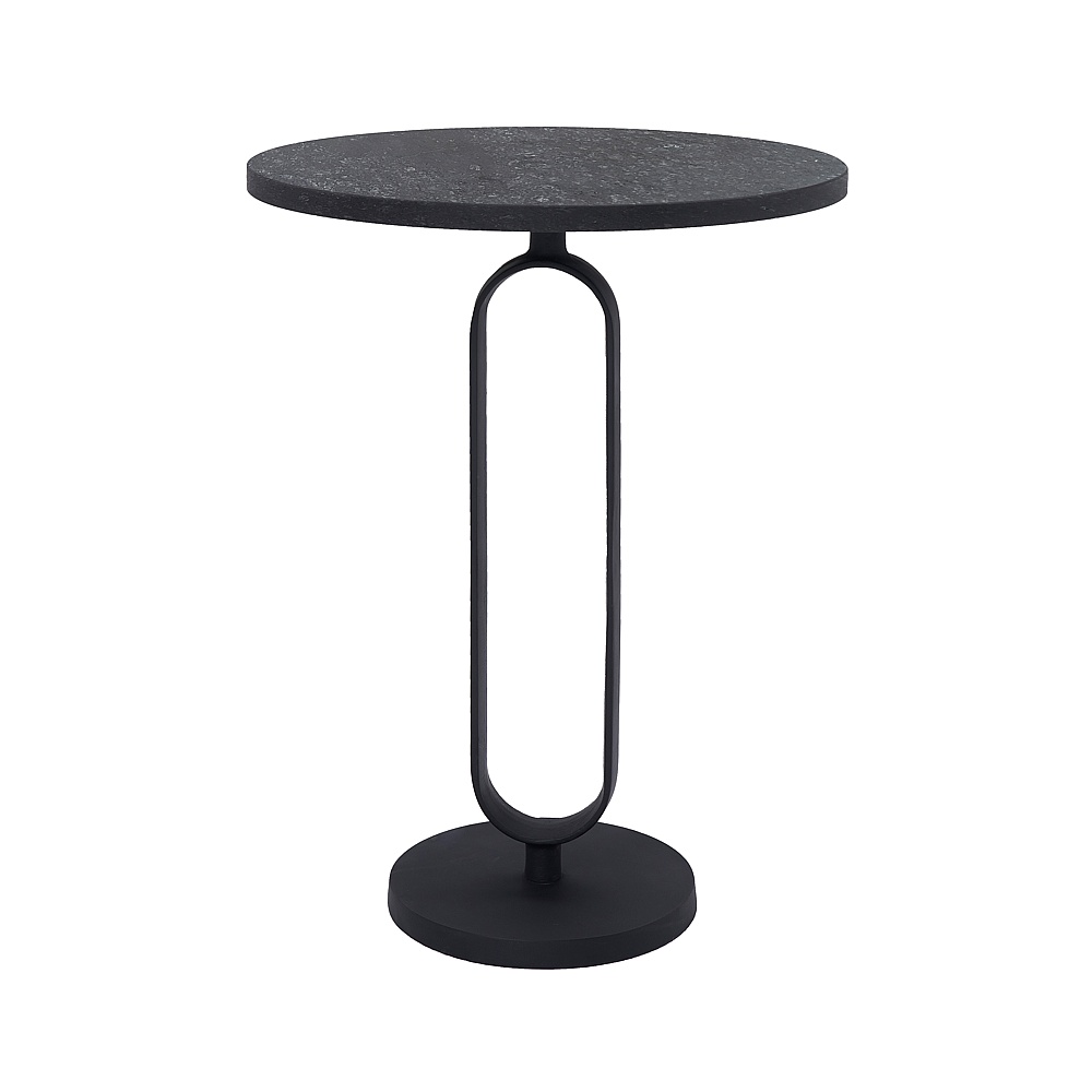 Renwil TA472 Eryx Indoor Cast Aluminum Side Table - Matte Black