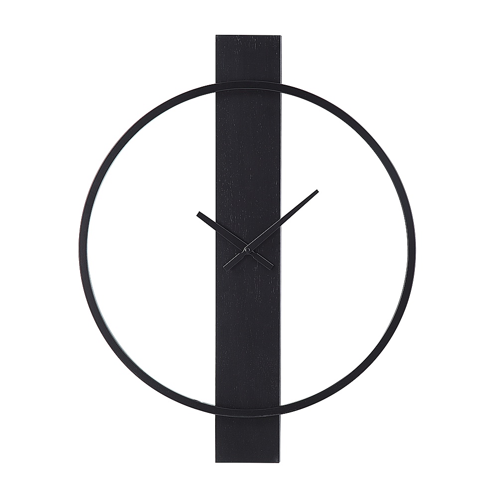 Renwil CL255 Romane Indoor Iron Wall Clock - Matte Black