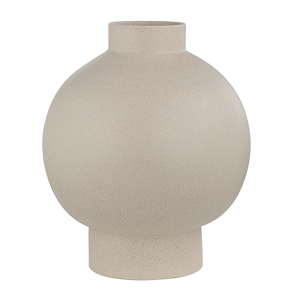 Renwil VAS259 Lamoureux Indoor Ceramic Vase - Textured Matte Ivory