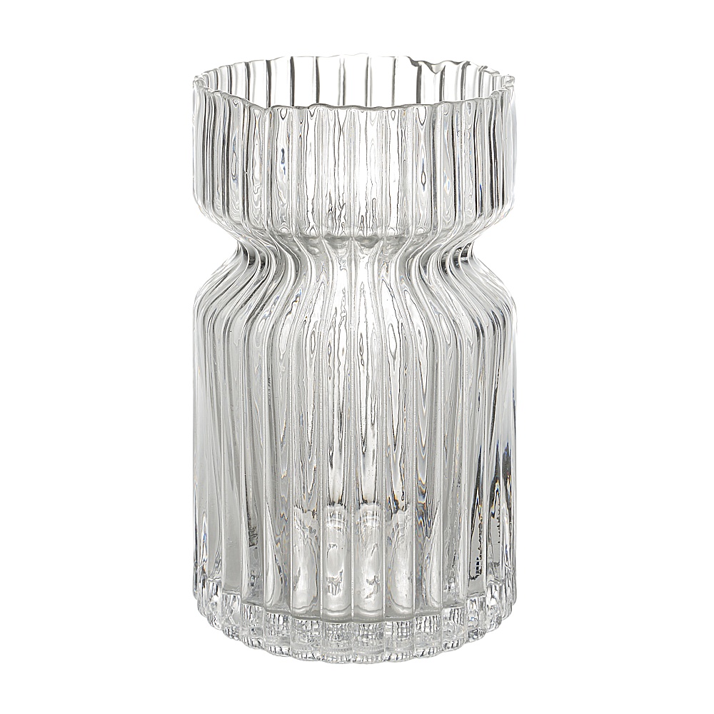Renwil VAS286 Gladys Indoor Mouth Blown Glass Glass Vase - Clear Fluted