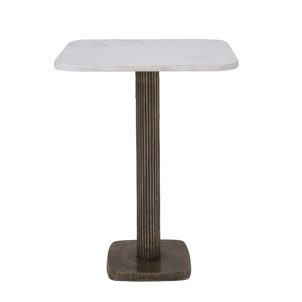 Renwil TA467 Allard Indoor Cast Aluminum Side Table - Antique Brass