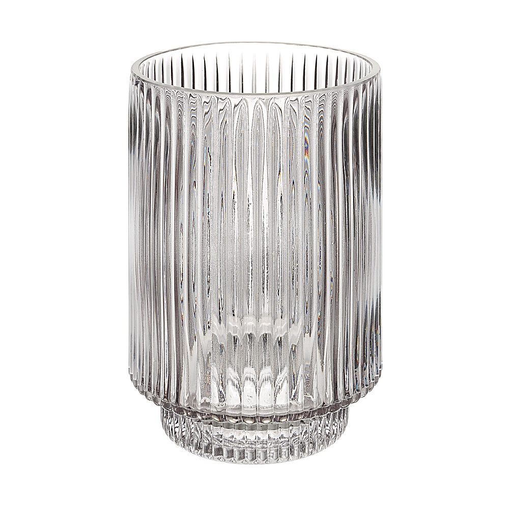 Renwil VAS287 Amiens Indoor Mouth Blown Glass Glass Vase - Grey Fluted