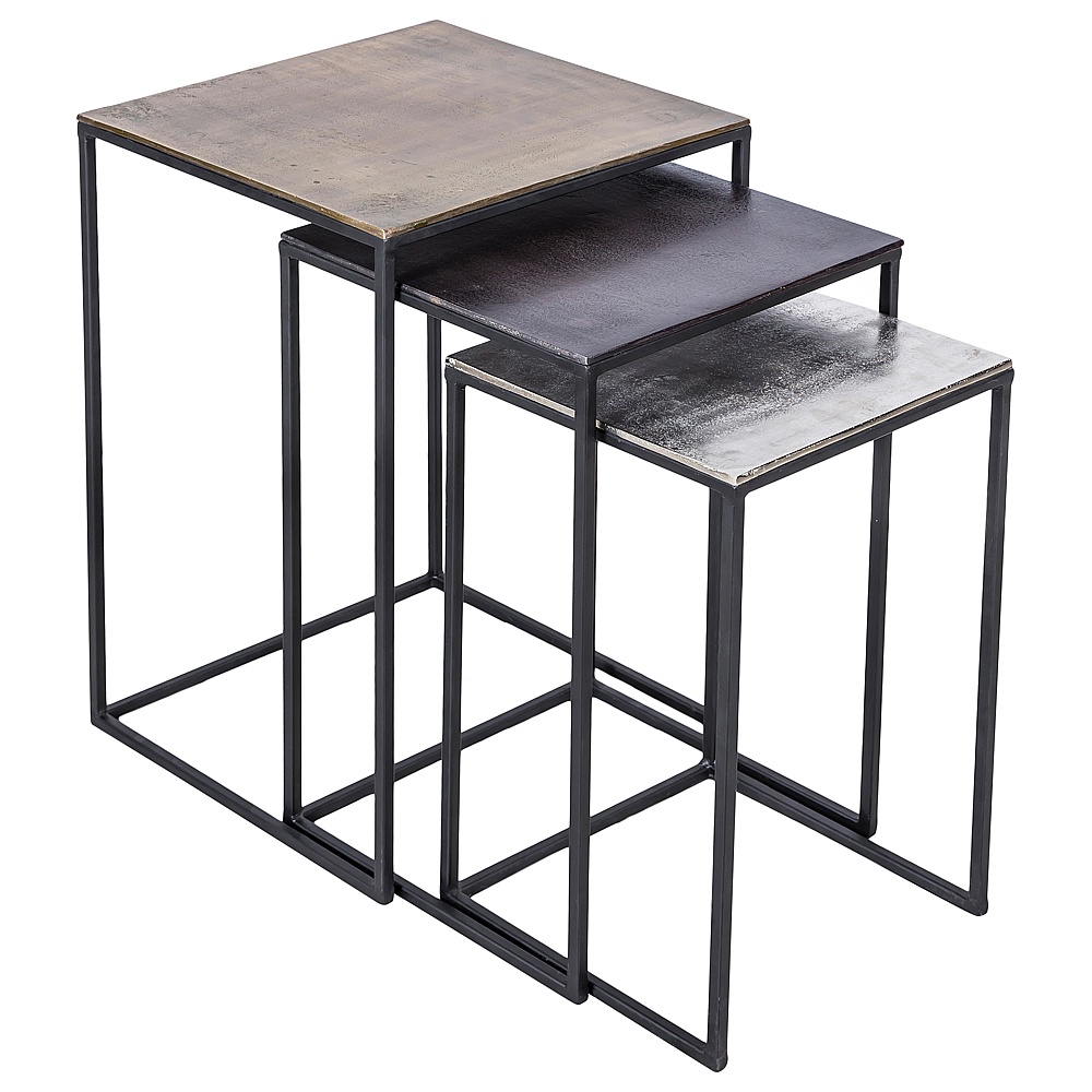 Renwil TA174 Threefold Indoor Aluminum Table - Antique Brass
