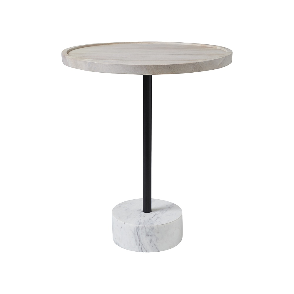 Renwil TA493 Antares Indoor Acacia Wood Side Table - Whitewash