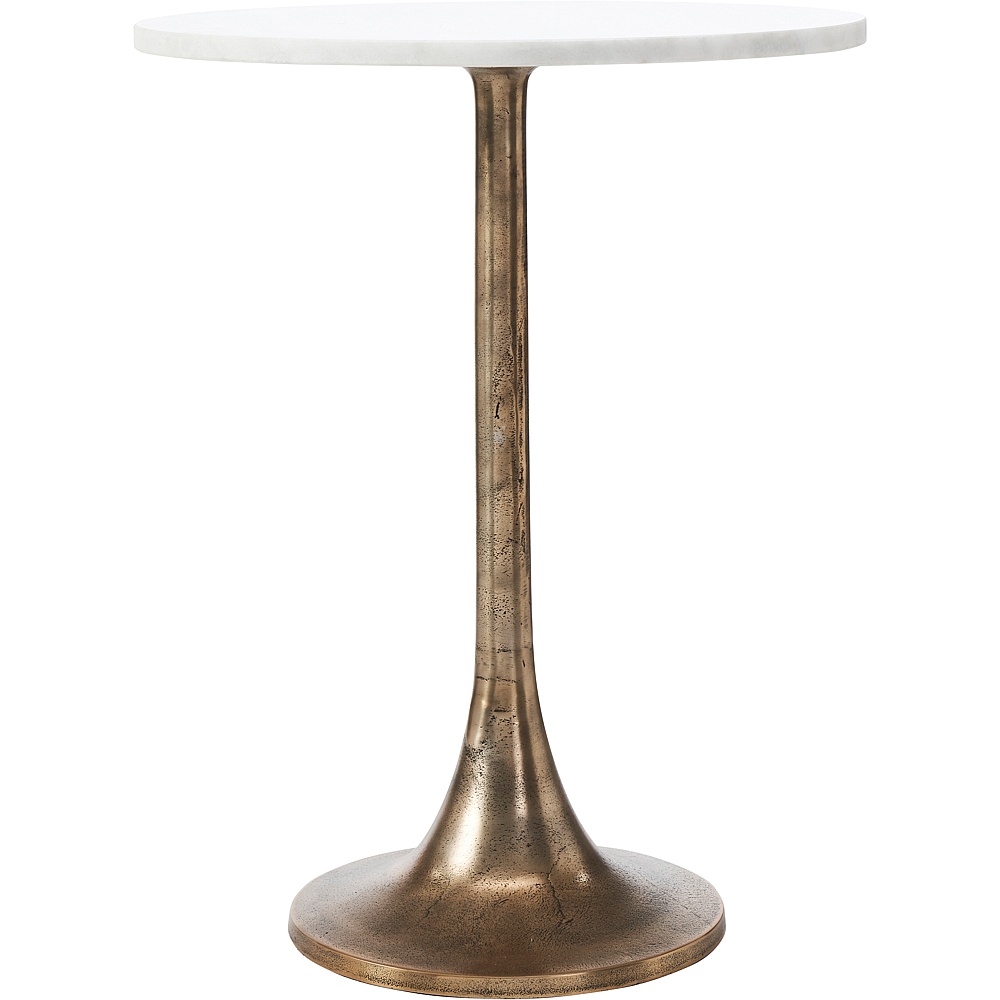 Renwil TA450 Amalya Indoor Aluminum Table - Antique Brass