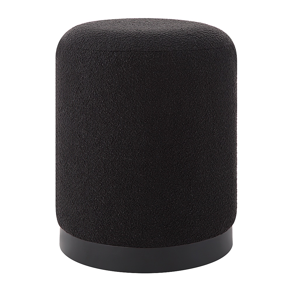 Renwil CHA092 Castillo Indoor Boucle Ottoman - Black