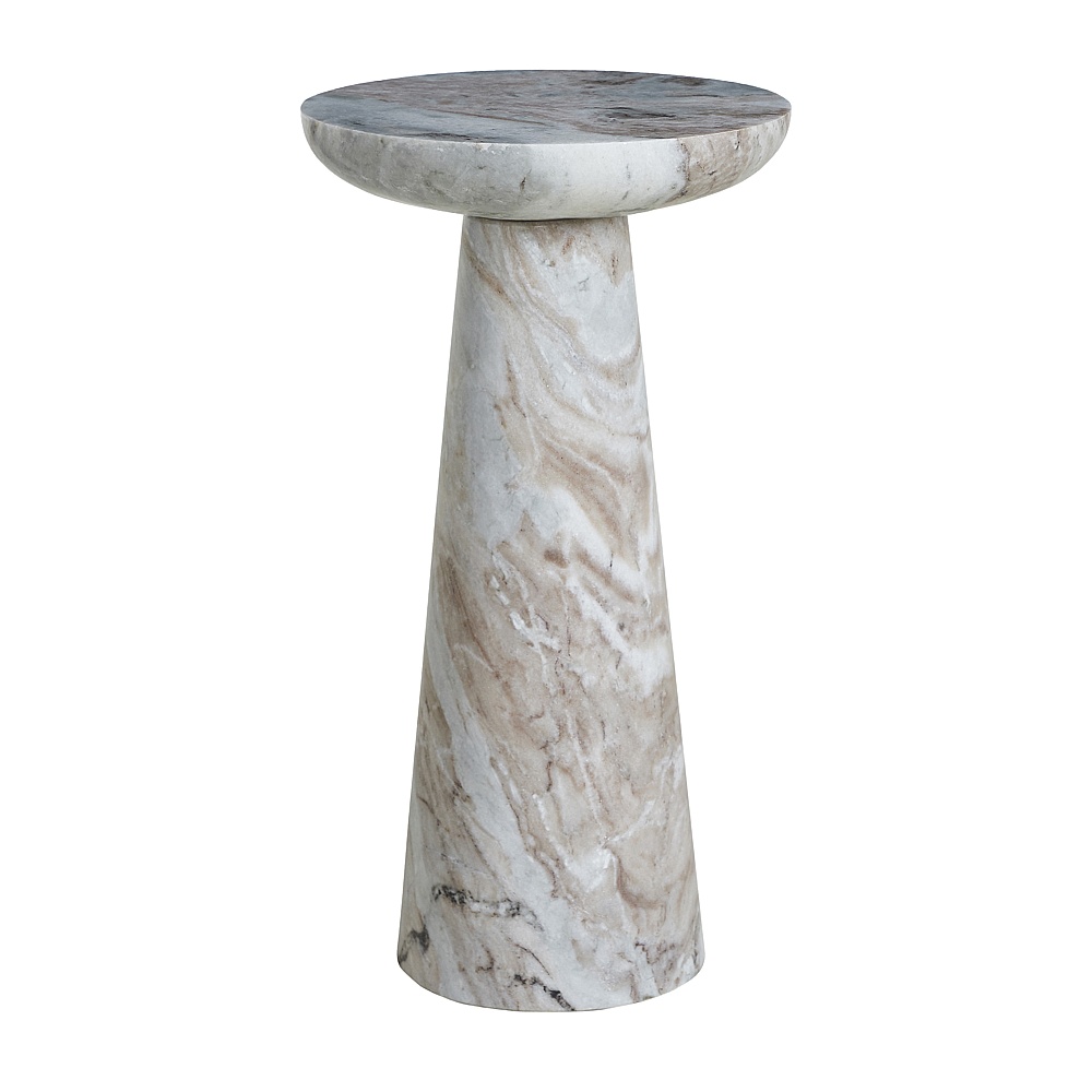 Renwil TA550B Mercura Indoor Toronto Brown Marble Side Table