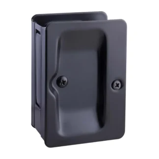 Taymor 33-BLK590 Rectangular Passage Sliding Door Lock - Matte Black