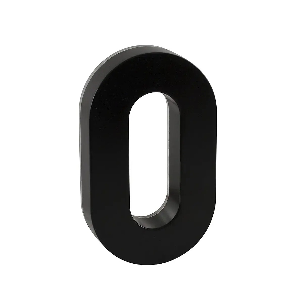 Taymor 25-LEDF60 6" LED Backlit House Number (#0) - Matte Black