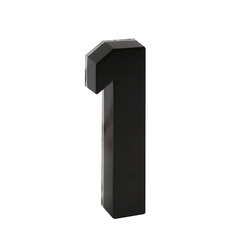 Taymor 25-LEDF61 6" LED Backlit House Number (#1) - Matte Black